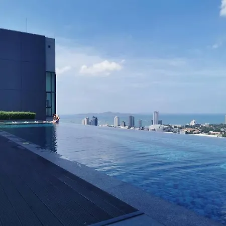 Infinity Pool At Pattaya Posh Apartment Exterior photo